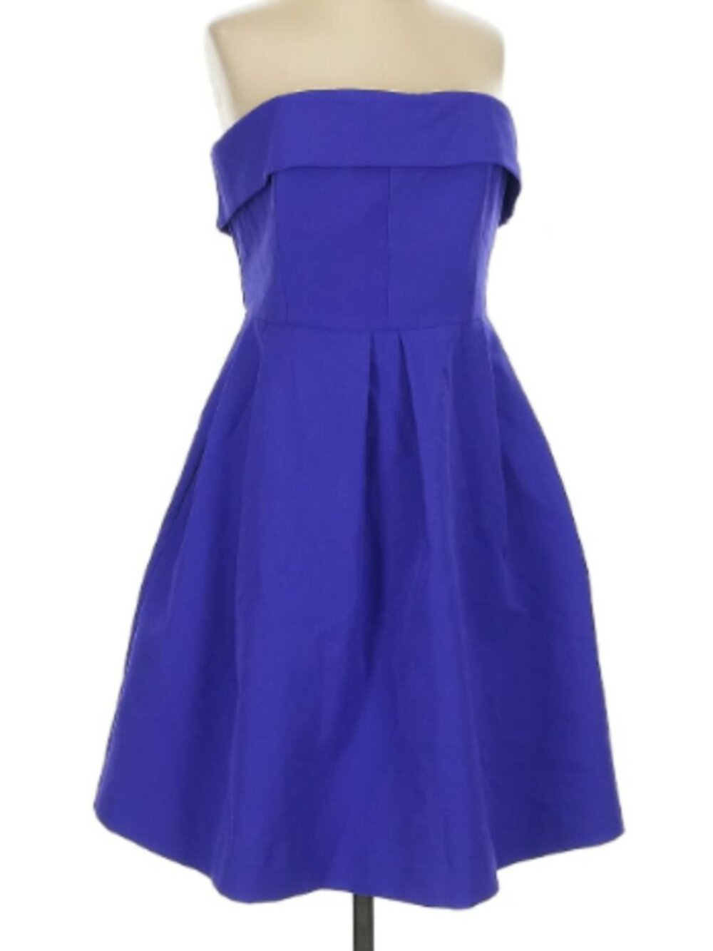 Jewel Badgley Mischka Violet/Purple Strapless Foldover Mini Dress
